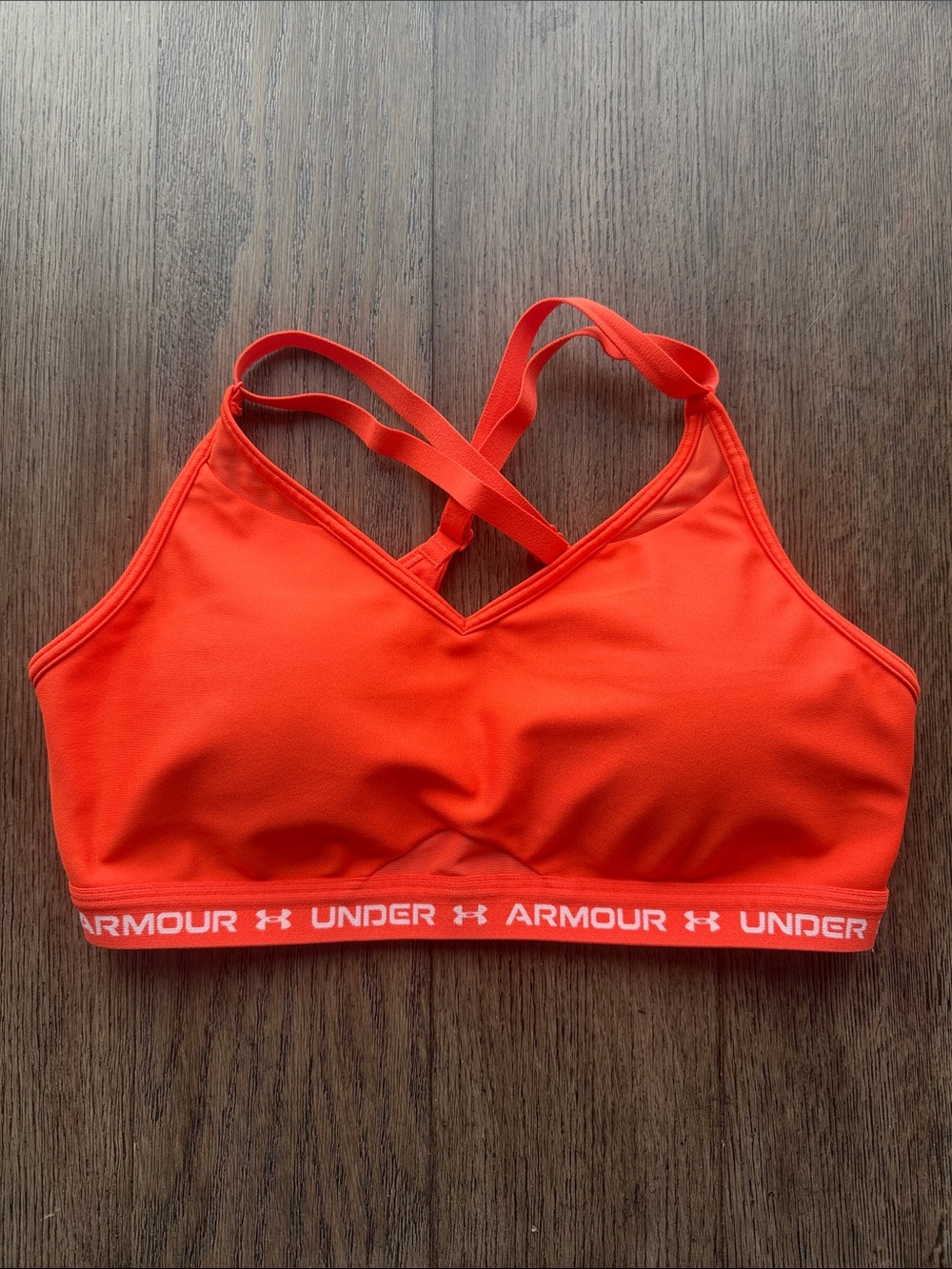 Under Armour Bright Orange Crisscross Sports Bra